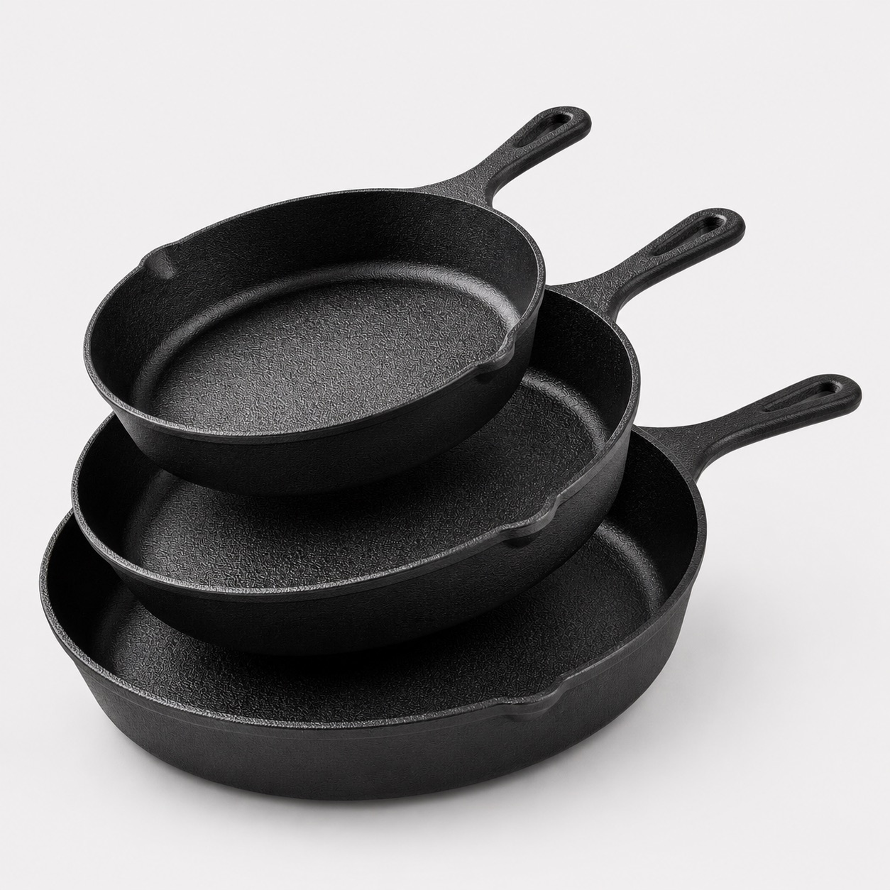 Utopia Kitchen pre-seasoned cast iron skillet, studio shot